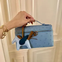 Borse da sera Borse da sera ad alta definizione Nicchia L19 Pranzo con motivo struzzo Gigi, la stessa borsa piccola quadrata portatile in pelle con testa a croce diagonale