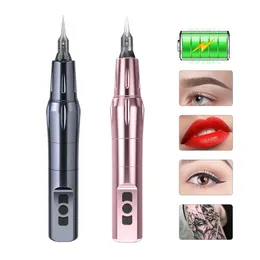 Tatueringsmaskin Trådlös penna med laddningsbara batteripaket för permanenta makeupsatser för ögonbrynen för konstnärer 231030