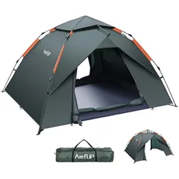 Zelte und Unterstände Amflip Campingzelt, automatisch, für 2 bis 3 Personen, sofortiger Aufbau, ultraleichte Kuppel, 4 Jahreszeiten, wasserdicht, winddicht, 231030