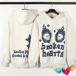 Mens Hoodies 2023 Apricot Broken Planet Hoodie Men's Heartbreak Hoodie foam Printed Brushed Wool BPM Sweatshirt 231030