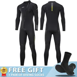 Swim wear 3mm neoprene wetsuit men surf mergulho terno equipamento de pesca subaquática caça submarina kitesurf banho molhado 231030