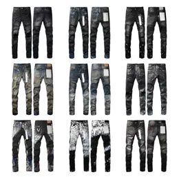 Luxurys designers jeans nödställda Frankrike mode pierre rak mäns cyklisthål stretch denim casual jean män mager byxor elasticit 11 färger 29-40