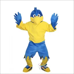 2024 Sconto Blue Sports Eagle Costume della mascotte dei cartoni animati Cartoon Anime personaggio a tema Festa di carnevale di Natale Costumi di fantasia Taglia adulti