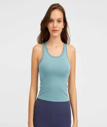 Racerback Tank Top 191 Snug Fit Sleeveless Yoga Shirt Brushed Women 운동 탑 스포츠 셔츠 패딩 BRA4712860