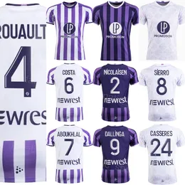 Toulouse Soccer 50 Guillaume يستريح Jersey 2023 24 Club 17 Gabriel Suazo 9 Thijs Dallinga 3 Mikkel Desler 19 Frank Magri 7 Zakaria Aboukhlal Football Kits