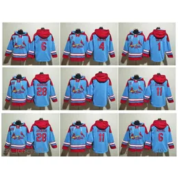 Männer Yadier Molina Hoodie Ozzie Smith Cardinal Old Time Baseball Jerseys St. Hoodies Pullover Nolan Arenadostan Musial Paul Dejong Sport Sweatershirt