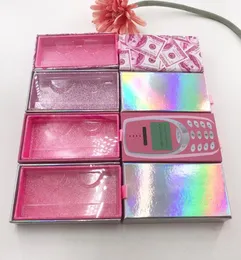 Whole Eyelashes packaging Box Pink Money Magnetic Box for 25mm Mink Lashes Custom Private Label Phone packaging Box4676440