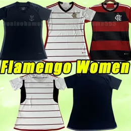 Frauen 2023 2024 Flamengo Fußballtrikots 23 24 DIEGO E.RIBEIRO GABRIEL B. GABI PEDRO VIDAL DE ARRASCAETA GERSON B.HENRIQUE Camisa Mengo Mädchen Zuhause schwarz