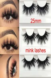 Whole long dramatic mink lashes 25mm real mink eyelashes 25MM 3D mink big eyelashes costom box6263820