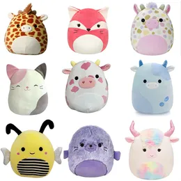 20CM Soft Pillow Plush Toys Stuffed Animals Fox Cow Unicorn Bee Cat Giraffe Dolls Home Sofa Plushies Kids Plush Toy Home Decoration 9 Styles