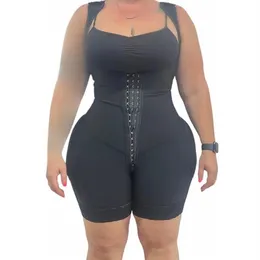 Shapers femininos shapewear fechamento elástico tecido de malha emagrecimento fajas renda corpo shaper remover barriga cintas colombianas post246q