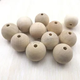 30mm Round Wood Beads Original Color For Paint DIY Fashion Wood Findings 100pcs Lot Shippng3083