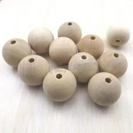 30mm Runde Holzperlen Originalfarbe für Farbe DIY Mode Holzzubehör 100 Stück Lot Shippng3083