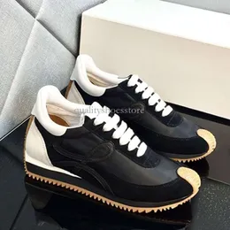 TOP Luury Designer Flow Runner Sneaker Designer para Mulheres Populares Ao Ar Livre Viagem Suave Superior Camurça Sapatos Casuais Homens Designer Espanhol Sapatos Esportivos Mel com caixa 153