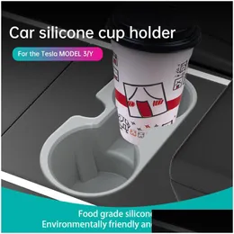 Inne domowe opróżnienia Tesla Model 3/Y Sile Cup Holder - Premium In -Car Condynce Downis