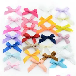 Artesanato Ferramentas Handmade Pequeno Poliéster Cetim Fita Bow Flower Tie Apliques Scrapbooking Embelezamento Artesanato Acessório Drop Delivery H Dh9Nw