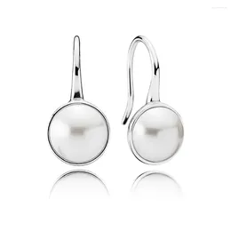 Orecchini a lobo Autentici goccioline luminose in argento sterling 925 Moda per le donne Regalo gioielli fai da te