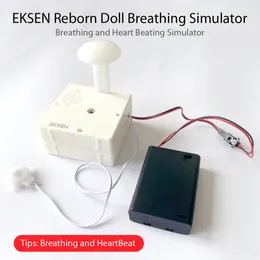 Andas och hjärtslagande simulator för återfödd babydocka, andas simuleringsmekanism Inget gråtljud.
