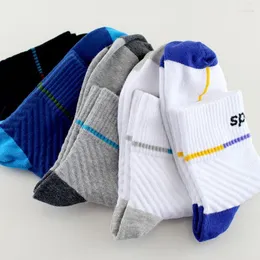 Skarpetki sportowe 20 par mężczyzn Basketball Cotton Anti-Sweat Letter Wzór sportowy Man Outdoor Running Active Sock Sock Rozmiar 39-44