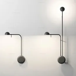Lampa ścienna czarny kinkiet zamontowany na dekoracyjne elementy do domu w kuchni Lampen nowoczesne światła sypialni dekoracja inteligentne łóżko