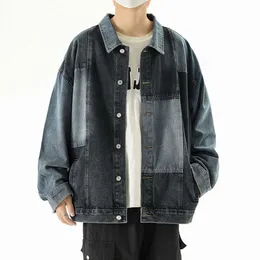 Autumn New Ing Design Men S Oversized Denim Jacket Streetwear Korean Fashion Trend Unisex Jeans Coat