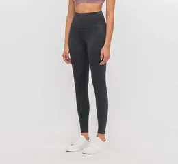 L85 Nackt Material Frauen Yoga Hosen Einfarbig Sport Gym Tragen Leggings Hohe Taille Elastische Fitness Dame Overall Strumpfhosen Workout6707349