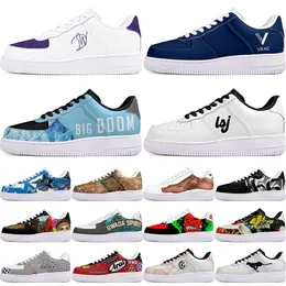 DIY SHOES Vintergrön härlig Autumn Mens Leisure Shoes One For Men Women Platform Casual Sneakers Classic White Clean Cartoon Graffiti Trainers Sports 21184