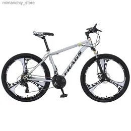 Велосипеды 24 26 дюймов, велосипед повышенной проходимости, двойной дисковый тормоз, высокоуглеродистая сталь, демпфирование, горный регион, для взрослых Q231030