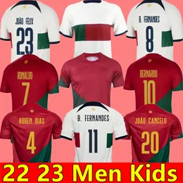 2023 Portuguesa portogallo maglie da calcio RUBEN RONALDO JOAO Portugieser 22 23 maglia da calcio portoghese Uomo Bambini kit set squadra di Coppa del Mondo Portugals top Tailandia