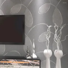 壁紙リビング抽象壁紙ロールモダンな部屋の不織布壁紙グレーコーヒーベッドルームの壁紙張りの壁画3D