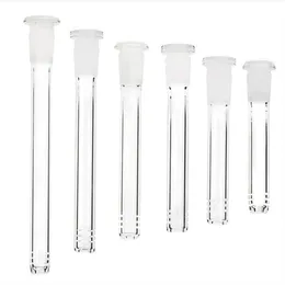 5pcs Difusor de download de vidro Acessórios para fumantes 2.0 "a 6,0" 14 mm 18mm Male Down Down Adaptadores suspensos de caule para cachimbos de gongas de água