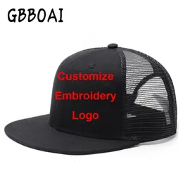 Ball Caps Custom Hat Embroidery Letters Breathable Net Baseball Caps Men Women Hip Hop Flat Hats Summer Casual Gorra Plana 231027