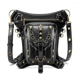 Waist Bags Women's Bag Retro Rivet Ladies Shoulder Diagonal Armpit Creative Chain Fanny Pack Belt Chest Leg