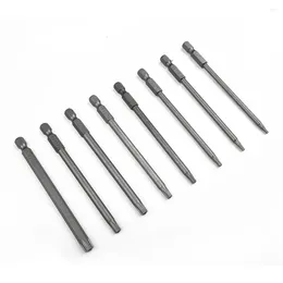 Punte per cacciavite di sicurezza antimanomissione, acciaio legato Torx magnetico, portata lunga 100 mm, T8/T10/T15/T20/T25/T27/T30/T40