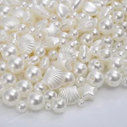 DIY 4-10 mm imitacja Pearl Koraliki Shells Star Serce Shape Kulki okrągłe koraliki do biżuterii Bransoletka DIY