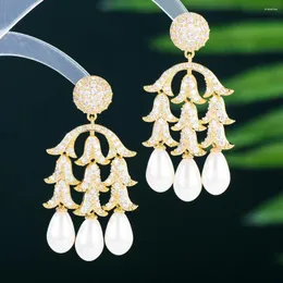 Baumelnde Ohrringe Soramoore Mode Luxus Wunderschöne Perlen Für Frauen Hochzeit Party Glänzender Schmuck Hochwertige Accessoires