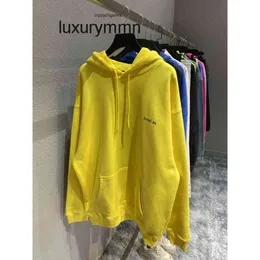 Balencigas Erkek Modaya Moda Marka Hoodies İtalya Marka Yüksek Ön Baskı Terry Hoodie Yeni İplik Dikiş Boyama Kumaş Ofset 3S90