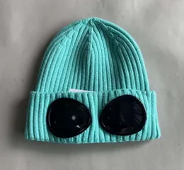 Beanie/Kafatası Kapakları Beanie17 Renk Tasarımcı Sonbahar Windbreak Beanes İki Lens Gözlük Gözlükleri Yeni Cp Erkekler Yüz Maskesi Kafatası CPS Dış Mekan Sportsbonnet Ess2