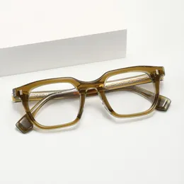 男性向けの光学眼鏡レトロデザイナーJMM 75RXファッション2色のアセテートグラスファイバーフレームヨーロッパおよびアメリカンスタイルのアンチブルーライトレンズプレート付き