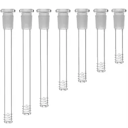 100pc Smoking Accessory Hookahs 3inch-6inch 18mm male to 14mm female Glass downstem Diffuser tube stem Adapter Diffused Down Stem For Glass Beaker Bong Pipes