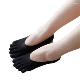 스포츠 양말 2023 여름 여자 면화 부드러운 5 개의 손가락 얇은 단단한 단색 비 슬립 스플릿 발가락 미세 메쉬 걸