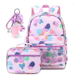 学校のバッグxzan capigoul for Girls Shalledbag Bag ChildshoolbagプリントバックパックセットRucksackBagpack KidsBook