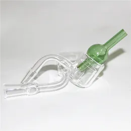 XXL doppelwandiger Quarz-Thermo-Banger-Nagel + Blasen-Vergaserkappe, 10 mm, 14 mm, 18 mm männlich/weiblich, Doppelrohr, thermische Banger für Bongs