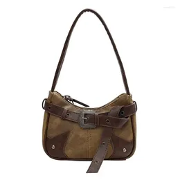 Abendtaschen 2023 Weiblicher Trend Vintage Unterarmtasche Hohe Qualität Punk-Stil Schulter PU-Leder Einfarbig Reißverschluss Handtasche