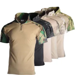 TシャツTシャツ狩猟服エアソフトアーミー戦術シャツミリタリーカモ男性服を着たTシャツペイントボール服スウェットシャツ