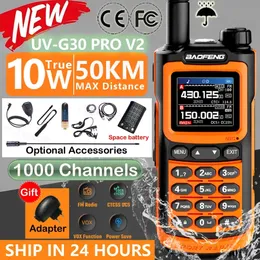 Walkie Talkie Baofeng UVG30 Pro Long Range Portable 1000 Channel Ham FM Radios UHF VHF USBC Charge 2Way Radio Waterproof 231030