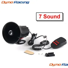 Segurança de alarme 12V 50W 120dB Sirene Air Sirene Horn MegaPaphone for Car Truck Mic Alto