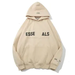 Mode lyxiga män tröjor spår spårar ess essentialhoodies män kvinnor pullover huva tröja lösa runda hals sportkläder kappa gata jackor hoodiedkgn