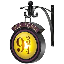 Andra evenemangsfestleveranser LED Väggmonterad lätt plast Creative Night Platform 9 3 4 rum Decor Harries Home Children S Birthday Christmas Gift 231030