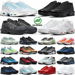 2023 TN Plus 3 Terrassapape Men Running Shoes TNS Marseilleユーティリティトリプルブラッククリーンホワイトピンクハイパーブルースカイユニティメンズトレーナー6EGW＃